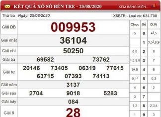 Phân tích KQXSBT- xổ số bến tre thứ 3 ngày 01/09 của các cao thủ