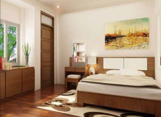 cách hóa giải giường ngủ đối diện cửa ra vào