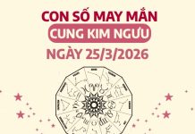 Hé lộ con số may mắn ngày 25/03/2026 cung Kim Ngưu con số may mắn ngày 25/03/2026 cung Kim Ngưu