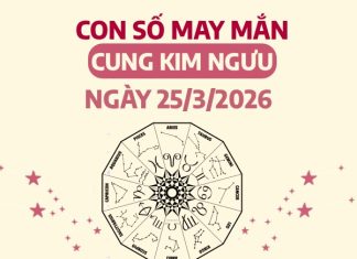con số may mắn ngày 25/03/2026 cung Kim Ngưu