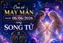 con số may mắn ngày 06/06/2026 cung Song Tử