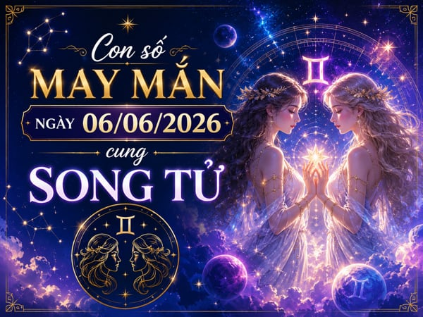 Vượng phát với con số may mắn ngày 06/06/2026 cung Song Tử Vượng phát với con số may mắn ngày 06/06/2026 cung Song Tử